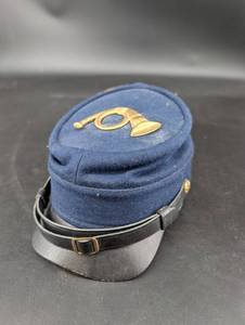 Military Style Blue Wool Cap Size Large