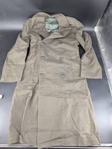 Vintage Military Overcoat Double-Breasted Wool