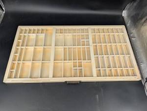 Vintage Wooden Compartment Organizer Tray