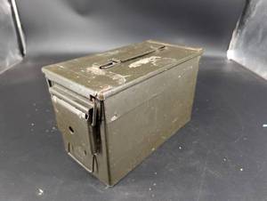 Vintage Military Ammo Can Metal Storage Box