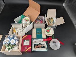 Vintage Christmas Ornament Mixed Lot Kurt Adler, Hallmark & Fancy Feast