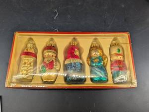 Glass Christmas Ornament Set (Lot of 5)