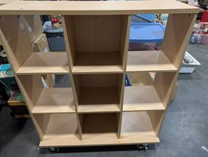 9-Cube Storage Shelf on Casters