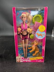 Vintage Barbie Paddling Taffy & Pups Doll Set