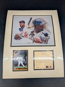 Kirby Puckett Framed Baseball Collector Print With Card & Plaque