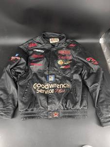 Vintage Chase Authentics GM Goodwrench Service Plus Leather Jacket Dale Earnhardt