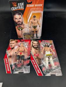 WWE Fan Central Action Figures Bobby Roode, Chris Jericho & Seth Rollins (Lot of 3)