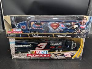 NASCAR Authentics Dale Earnhardt Jr. & Jimmie Johnson Diecast Haulers (Lot of 2)