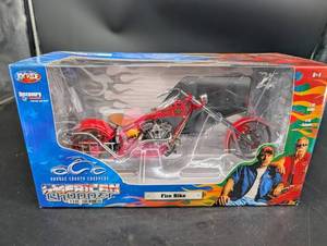 Vintage American Chopper Fire Bike 110 Scale Model