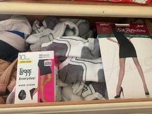 Socks, nylons, slips...