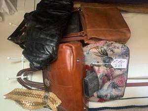 Purses, belts, shoes size 11...