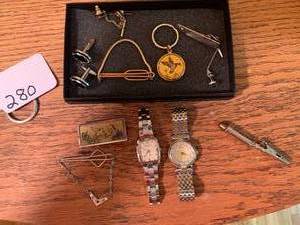 Watches, tie tacks and cuff links...