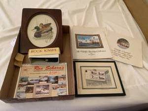 Buck knife, Wildlife Original print...