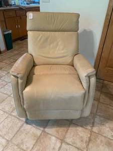Oversized leather-like swivel recli...