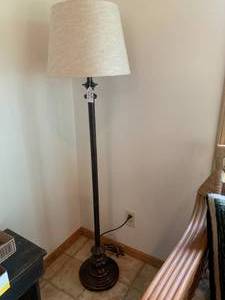 (2) Floor lamps and live plants...