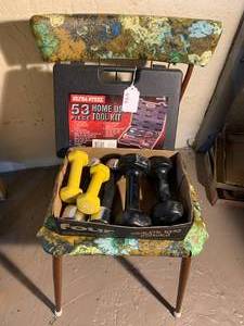 Home tool kit and weights...
