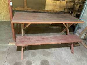 Wood picnic table and bench...