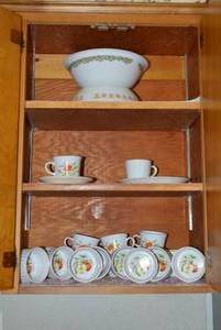 Correlle dishes and ramekins not a...