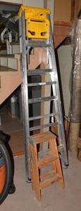 Aluminum and wood ladder...