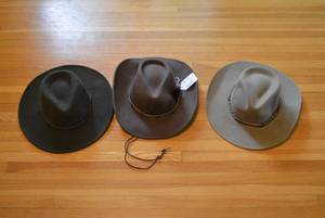 Mens Stetson and Outback hats...