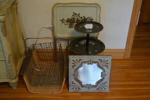 Metal decorative items - basket, st...