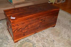 Cedar chest top needs to be cleane...