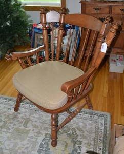 Wood side chair with cushion...