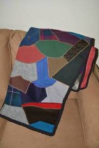 Handmade feather stitched throw...