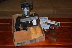 Sears binoculars, lantern, Protekto...