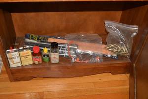 Gun cleaning items, ammo oil, spent shel...