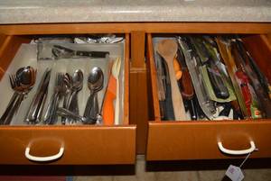 Kitchen utensils, silverware, some ...