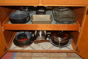 Glass and metal baking dishes and c...
