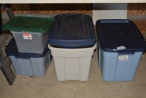 Plastic storage totes...