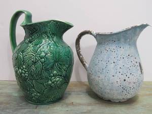 2 Vintage Ceramic Pitchers