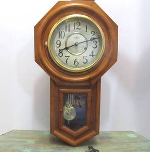 Working D&ampA Regulator Wall Clock wPendulum &amp Key