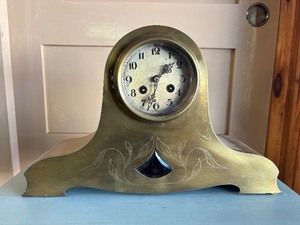 Beautiful Antique Quekel &amp Simons Solid Brass Mantel Clock