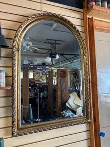 Quality Vintage Ornately Framed Dome Top Hall Mirror&nbsp
