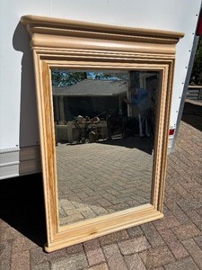 Quality Large Vintage Wood Hall Mirror