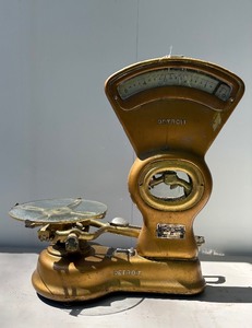 Excellent Old Vintage DETROIT Gold Postal Scale&nbsp