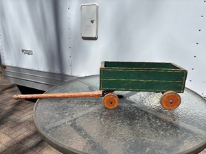 Small Vintage Painted Wood Wagon&nbsp