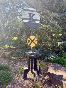 Original Antique Iron Railroad Crossing