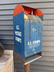 Vintage Postage Stamp Machine w/Stand