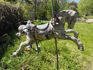 Orig Antique Wooden Carousel Horse - AS IS
