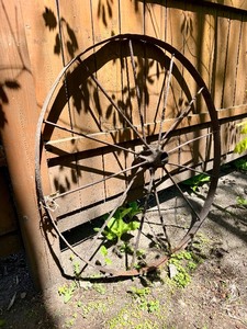 Antique Iron Wagon Wheel - 44