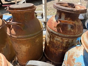 Lot of 5 Vintage Milk Cans - Most wDairy Names