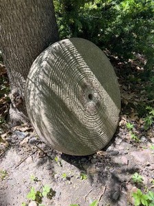 Large Antique Stone Grinding Wheel
