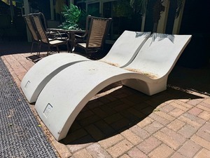 Pair of Quality LEDGE LOUNGER In-Pool Lounge Chairs
