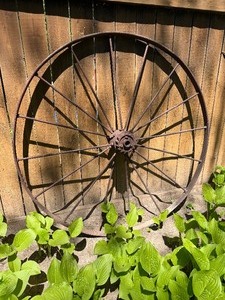 Antique Iron Wagon Wheel - 56