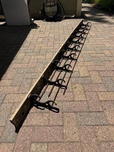 LARGE Original Antique Cast Iron Train Car Hat  Coat  Luggage Rack