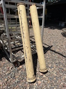 2 Antique Architectural Wood Posts - Approx 5 Tall